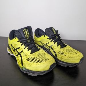 ASICS Gel-Kayano 26 Running Shoes, Men's 8.5/Women's 10, Lime Zest/Black